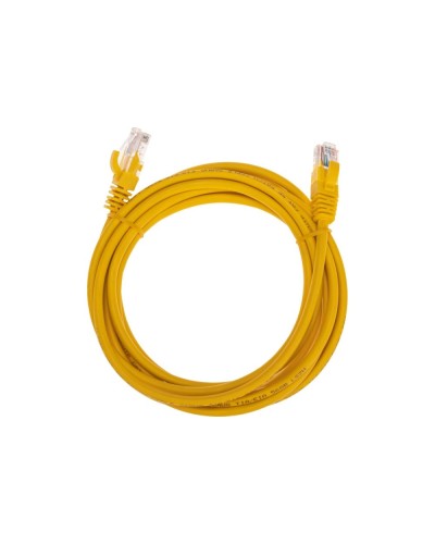 Патч-корд U/UTP, CAT 5e, RJ45-RJ45, 26AWG, LSZH, желтый, 3м REXANT 02-0105-3 в Калининграде Патчкорды (медные) Pintop.ru