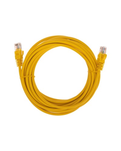 Патч-корд U/UTP, CAT 5e, RJ45-RJ45, 26AWG, LSZH, желтый, 5м REXANT 02-0105-5 в Калининграде Патчкорды (медные) Pintop.ru