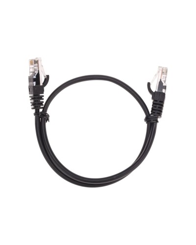 Патч-корд U/UTP, CAT 5e, RJ45-RJ45, 26AWG, LSZH, черный, 0,5м REXANT 02-0102-05 в Калининграде Патчкорды (медные) Pintop.ru