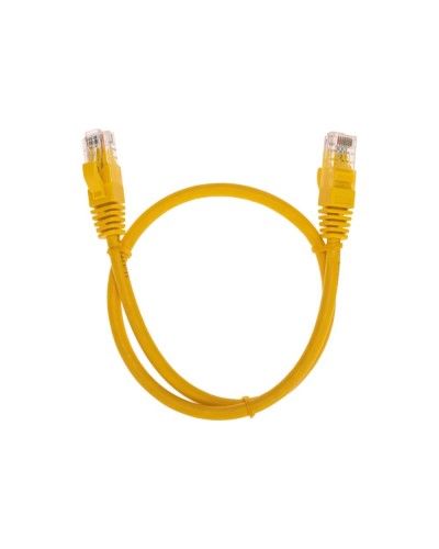 Патч-корд U/UTP, CAT 6, RJ45-RJ45, 26AWG, LSZH, желтый, 0,5м REXANT 02-0295-05 в Калининграде Патчкорды (медные) Pintop.ru
