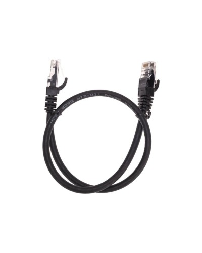Патч-корд U/UTP, CAT 6, RJ45-RJ45, 26AWG, LSZH, черный, 0,5м REXANT 02-0292-05 в Калининграде Патчкорды (медные) Pintop.ru