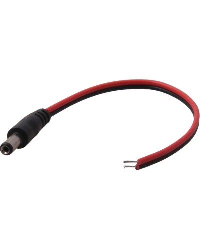 Разъем питания DC штекер 2,5х5,5мм с проводом 20 см REXANT 14-0324 в Калининграде Коннекторы и разъемы Pintop.ru