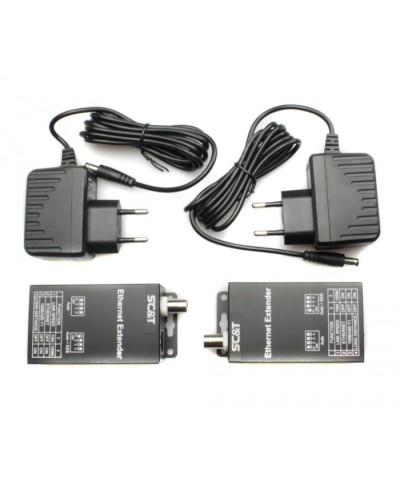 Комплект удлинителей Ethernet по коаксиальному кабелю до 1000м SC&T IP09CK в Калининграде Видеоусилители, Модуляторы, Делители Pintop.ru