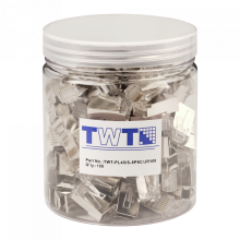 Коннектор RJ45 STP 8P8C, универсальный, cat.5e, 100 шт. в банке TWT-PL45/S-8P8C/JR100