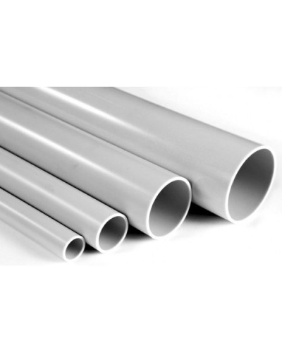 Труба гладкая ПВХ жесткая легкая диам 25, цвет серый (3м) Экопласт 30025 в Калининграде Гладкая труба Pintop.ru