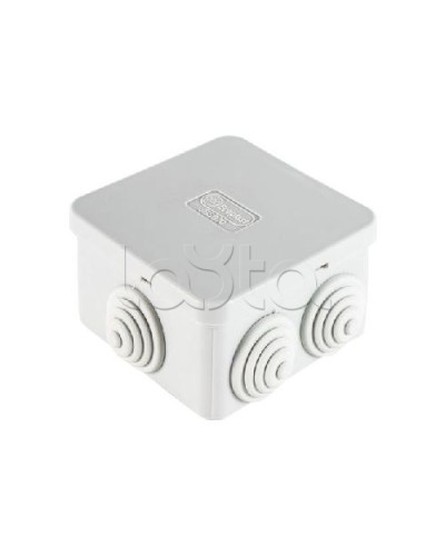 Коробка распределительная о/п 70х70х40, 6 вых, без галогена Экопласт 44056HF в Калининграде Распределительные коробки Pintop.ru