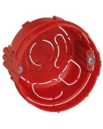 Коробка установочная D65x40мм со стык. ушками межцентр. 71мм, IP20, красный Экопласт 44660 в Калининграде Распределительные коробки Pintop.ru