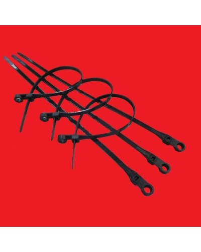 Хомут кабельный 3,5x110 мм с монтажным отверстием, черный (100 шт/уп) Экопласт 45109BL в Калининграде Стяжки-хомуты Pintop.ru