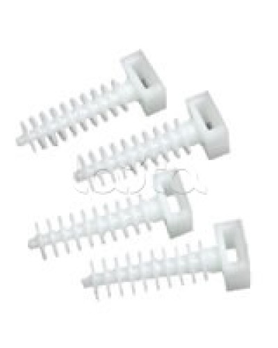 Держатель хомутов для установки в отверстиях D8 мм 37х13 мм Экопласт 47214 в Калининграде Крепеж: Дюбели, шурупы, саморезы Pintop.ru