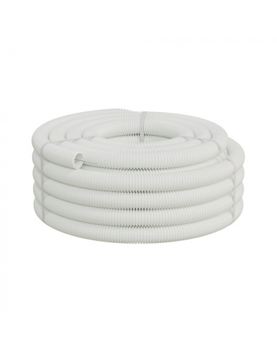 Труба ПП-FR гофрир. легкая, с зондом,без галогена, ПЛЛ 32мм Экопласт (60132HFR-W) - Труба ПП-FR гофрир. легкая, с зондом,без галогена, ПЛЛ диам.32мм ПВ-0 (25м) цвет белые 1 палл.=1200м Экопласт в Калининграде Труба гофрированная Pintop.ru