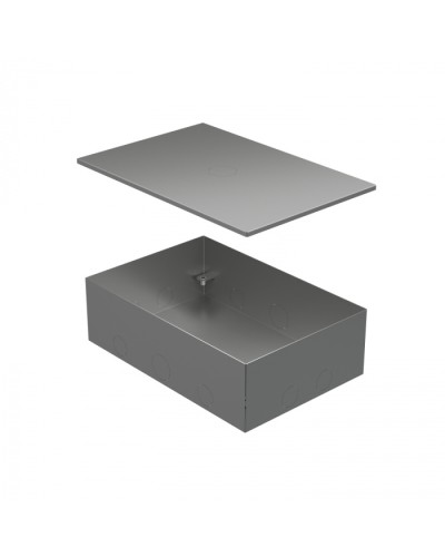 BOX/6-8 Металлическая коробка с крышкой для заливки в пол 249,6х167,6х75мм Экопласт (70161) в Калининграде Распределительные коробки Pintop.ru