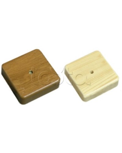 Коробка 1 постовая распред. 75х75х20 c текстурой дерева (орех) Экопласт 72908N в Калининграде Распределительные коробки Pintop.ru