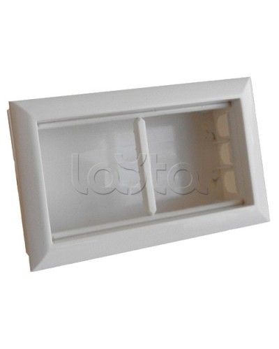 Коробка для открытой проводки на 2 поста 45х45 мм Экопласт 72944 в Калининграде Распределительные коробки Pintop.ru