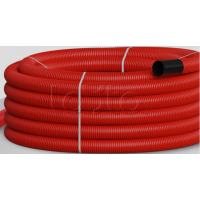 NR040 Двустен. труба ПНД гибкая откр. прокладки, SN29, с зондом, D40мм (50м) красн. Экопласт (801040HFR-UF-RD)