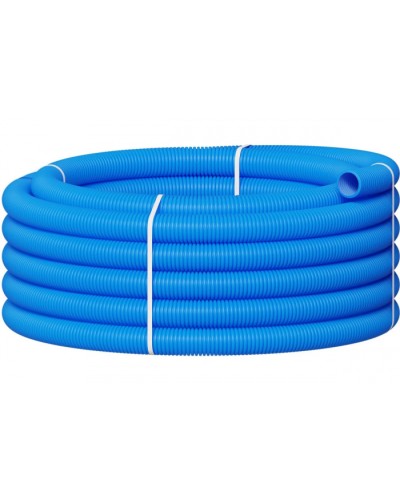 Вентиляционная труба гибкая двустенная для воздуховода (ПНД) D90мм цвет голубой(1шт=50м) Экопласт 803090TR-1 в Калининграде Гладкая труба Pintop.ru