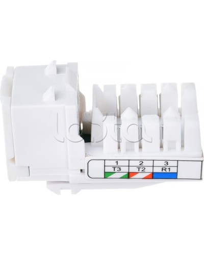 Механизм розетки телефонной (6 контактов) RJ-12 LK45 (Экопласт) (855600) в Калининграде Розетки компьютерные и телефонные Pintop.ru