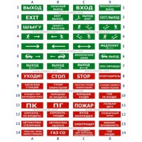 Табло Электротехника и Автоматика ЛЮКС-12 "Человек по лестнице вправо вниз"