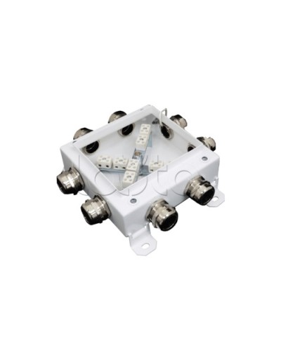 Коробка монтажная огнестойкая Гефест КМ-О (12к*10,0)-IP66 1212, 8 вводов 123х123х60 в Калининграде Распределительные коробки Pintop.ru