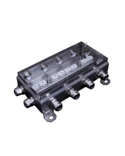 Коробка монтажная огнестойкая Гефест КМ-О (16к*6,0)-IP66 1224нерж, 12 вводов 123х240х60 в Калининграде Распределительные коробки Pintop.ru