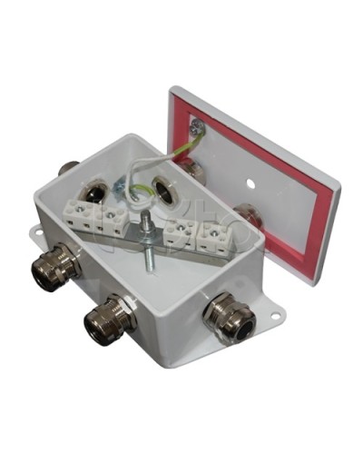 Коробка монтажная огнестойкая Гефест КМ-О (6к)-IP66-d, шесть вводов 120х80х68 в Калининграде Распределительные коробки Pintop.ru