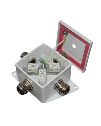 Коробка монтажная огнестойкая Гефест КМ-О (6к*6,0)-IP66, два ввода 80х80х68 в Калининграде Распределительные коробки Pintop.ru