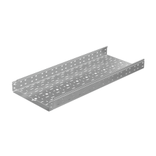 Лоток перфорированный 80х400х1,5 L2000 мм "Быстрый монтаж ПЛЮС" КМ-Профиль (LPplus80-400-1.5-2000)