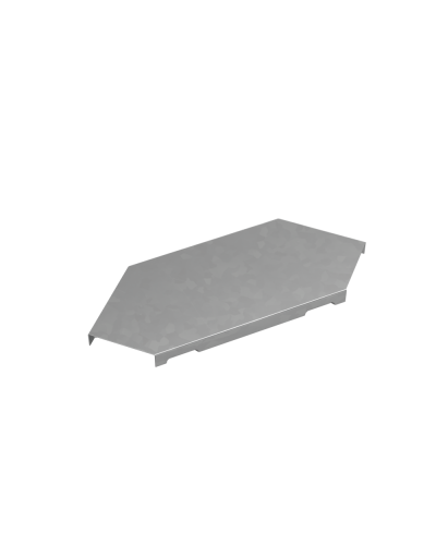 Крышка горизонтального угла 90 гр. 50 мм ПЛЮС INOX304 КМ-Профиль (KGLplus90-50 INOX304) в Калининграде Аксессуары для лотков Pintop.ru