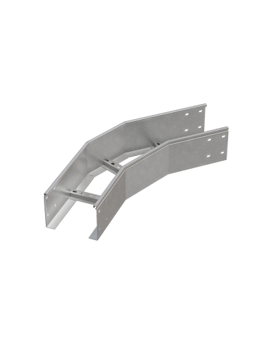 Угол лестничный горизонтальный 45 гр. 150х600х1,2 мм HD85 N КМ-профиль (LGL45-150-600-1.2 HD85 N) в Калининграде Аксессуары для лотков Pintop.ru