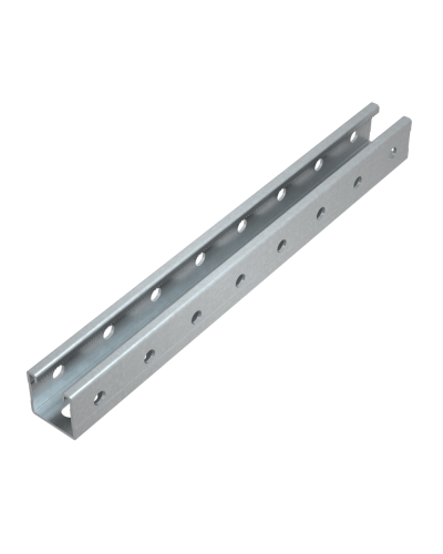 Страт-профиль 41х41 L2300 мм s:1,5 (тройная перфорация) HD85 КМ-профиль (STP41-41-2300 3P HD85) в Калининграде Аксессуары для лотков Pintop.ru