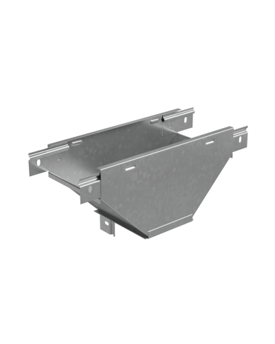 Т-ответвитель переходник 50х300-200 мм верт. c разворотом трассы на 90 гр. ПЛЮС (нижняя часть меньше исходной) HD КМ-Профиль (TDPSplus90-50-300-200 HD) в Калининграде Аксессуары для лотков Pintop.ru