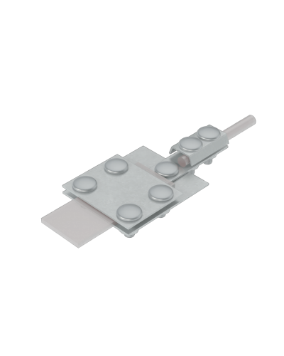 Универсальный контрольный соединитель полоса до 30 мм пруток Ø 5-8 мм КМ-Профиль (UKS-B30-D5-8) в Калининграде Аксессуары для лотков Pintop.ru