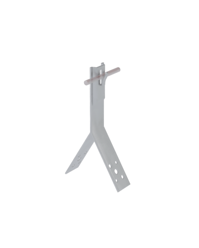 Коньковый держатель зажимной для прутка Ø 5-8 мм H80 мм КМ-Профиль (KDZ-H80-D5-8) в Калининграде Монтажные материалы Pintop.ru