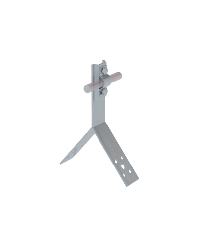 Коньковый держатель болтовой для прутка Ø 5-10 мм H80 мм КМ-Профиль (KDB-H80-D5-10) в Калининграде Монтажные материалы Pintop.ru