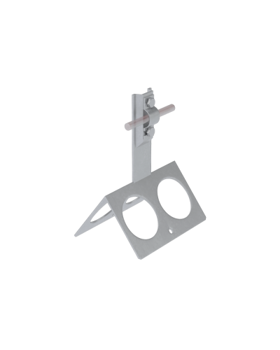 Коньковый держатель болтовой с широким основанием для прутка Ø 5-10 мм H80 мм INOX304 КМ-Профиль (BKDB-H80-D5-10 INOX304) в Калининграде Монтажные материалы Pintop.ru