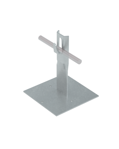 Приклееваемый держатель зажимной для прутка Ø 5-8 мм H90 мм CU КМ-Профиль (PDZ-H90-D5-8 CU) в Калининграде Монтажные материалы Pintop.ru