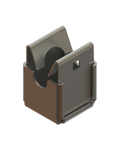 Держатель для прутка Ø 8 мм Быстрый монтаж INOX304 КМ-профиль (DBM-D8 INOX304) в Калининграде Аксессуары для лотков Pintop.ru