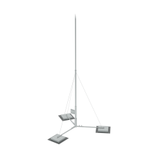 Вольностоящая молниеприемная мачта составная H9,2 м неразборное основание HD КМ-Профиль (TVMR-H9.2 HD)