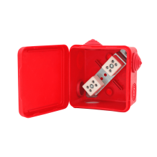 Коробка распределительная огнестойкая КРОПС-П1, IP54, габаритные размеры 100х100х50 мм, для кабелей сечением до 16 мм2, 5 клемм КМ-Профиль (FRJB-KM-P1-16-05-КРОПС-IP54)