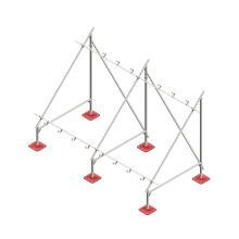 Опорная конструкция для установки нескольких солнечных панелей/коллекторов TECHNORAPTOR FOOT HD КМ-профиль (KM-TR-F-SSfMMPI-C HD)