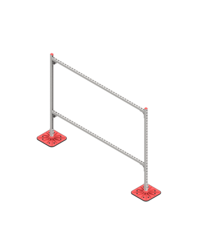 Опорная конструкция для горизонтальных прямоугольных воздуховодов и металлических лотков кабеленесущих систем TECHNORAPTOR FOOT 2000х1500 HD КМ-профиль (KM-TR-F-SSHRAD-2000-1500 HD) в Калининграде Системы видеонаблюдения Pintop.ru