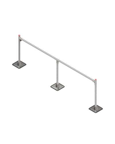 Опорная конструкция для горизонтальных прямоугольных воздуховодов и металлических лотков кабеленесущих систем TECHNORAPTOR STEELFOOT 3000х1000 HD КМ-профиль (KM-TR-STF-SSHRAD-3000-1000 HD) в Калининграде Системы видеонаблюдения Pintop.ru