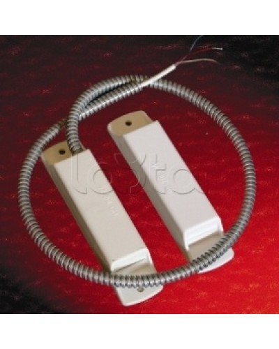 Извещатель охранный точечный магнитоконтактный взрывозащищенный Магнито-Контакт Аякс исп.10 (ИО 102-26/В) из антистатичного пластика черн. цвета (металлорукав из нерж. стали) в Калининграде Извещатели охранные (Ex) Pintop.ru