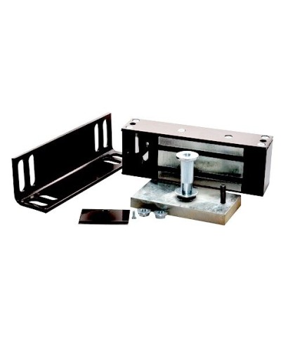 Замок электромагнитный Олевс М2-400 с уголком черный в Калининграде Электромагнитные замки Pintop.ru