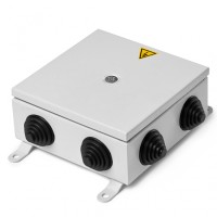 Коробка монтажная огнестойкая металлическая герметичная КМОМГ (12к х 2,5мм) 200х200х60 IP 66 (6 вводов) ПожТехКабель (076-504)