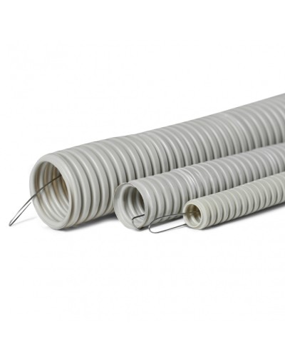 Труба гофр. тяжелая самозатух. ТГТ СЗПВХ 20 мм с зондом (100 м) ПожТехКабель 710-002 в Калининграде Труба гофрированная Pintop.ru