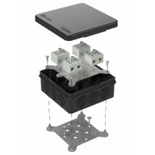 Коробка огнестойкая для о/п двухкомпонентная 60-0303-9005-FR10.0-8 Е15-Е120 100х100х40 Промрукав (60-0303-9005-FR10.0-8)