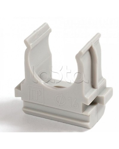Крепеж-клипса для труб АБС-пластик в карт д16 (200шт/2000шт уп/кор) Промрукав (PR.0616) в Калининграде Держатели, клипсы, скобы Pintop.ru