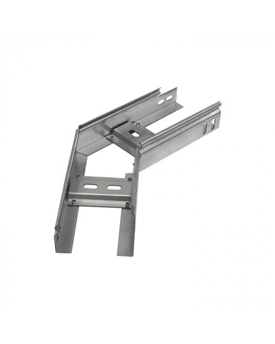 Угол горизонтальный 45 градусов лестничный 400х200 (1,2 мм) Промрукав (PR08.5265) в Калининграде Аксессуары для лотков Pintop.ru