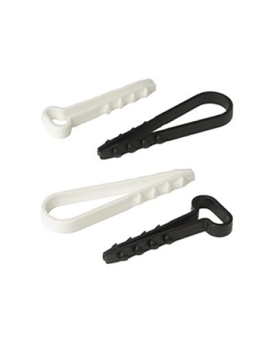 Дюбель-хомут для плоского кабеля 5-10 мм белый (10шт) Промрукав (PR08.6957) в Калининграде Крепеж: Дюбели, шурупы, саморезы Pintop.ru