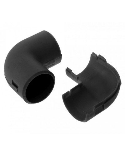 Соединитель угловой разборный черный д16 (5шт/700шт уп/кор) Промрукав (PR13.0173) в Калининграде Повороты, муфты, тройники Pintop.ru